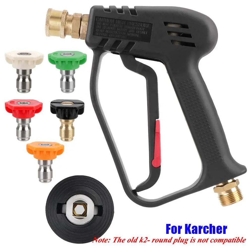 High Pressure Water Tool & Adapter Accessories, 1 Count High Pressure Water Tool with 5 Quick Connect 4000PSI Nozzle Kit & Nozzle for Karcher/Nilfisk Quick Connect Nozzles