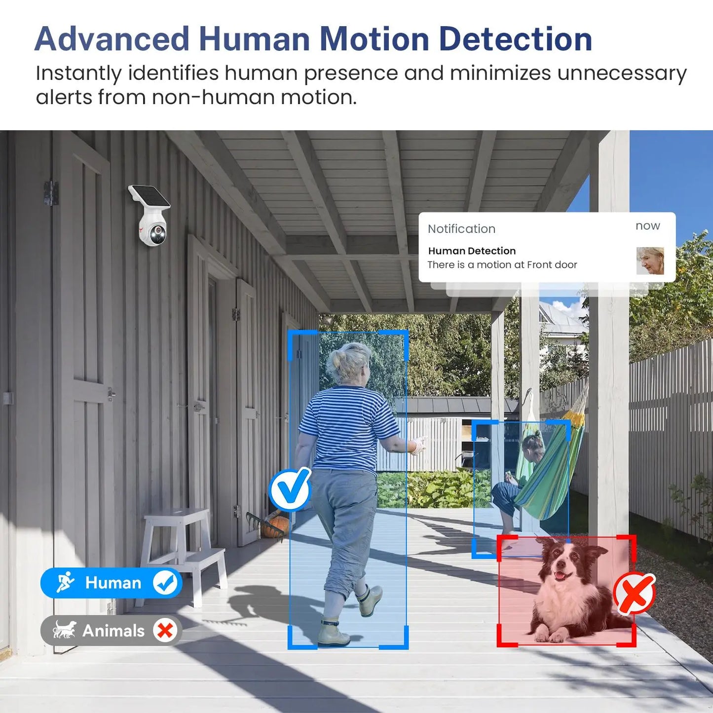 Wireless Security Camera Outdoor, 2.4Ghz Wifi, Ai Human Detection, Night Vision, Cloud Storage, Easy Install, Two-Way Audio