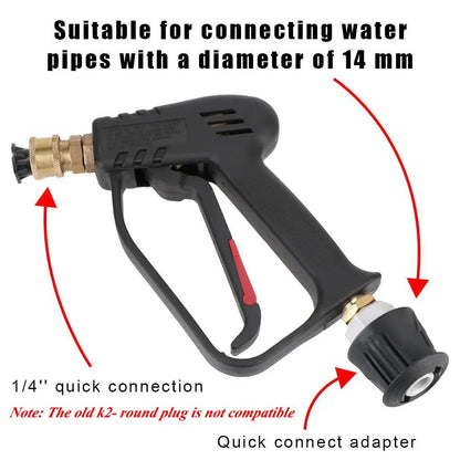 High Pressure Water Tool & Adapter Accessories, 1 Count High Pressure Water Tool with 5 Quick Connect 4000PSI Nozzle Kit & Nozzle for Karcher/Nilfisk Quick Connect Nozzles
