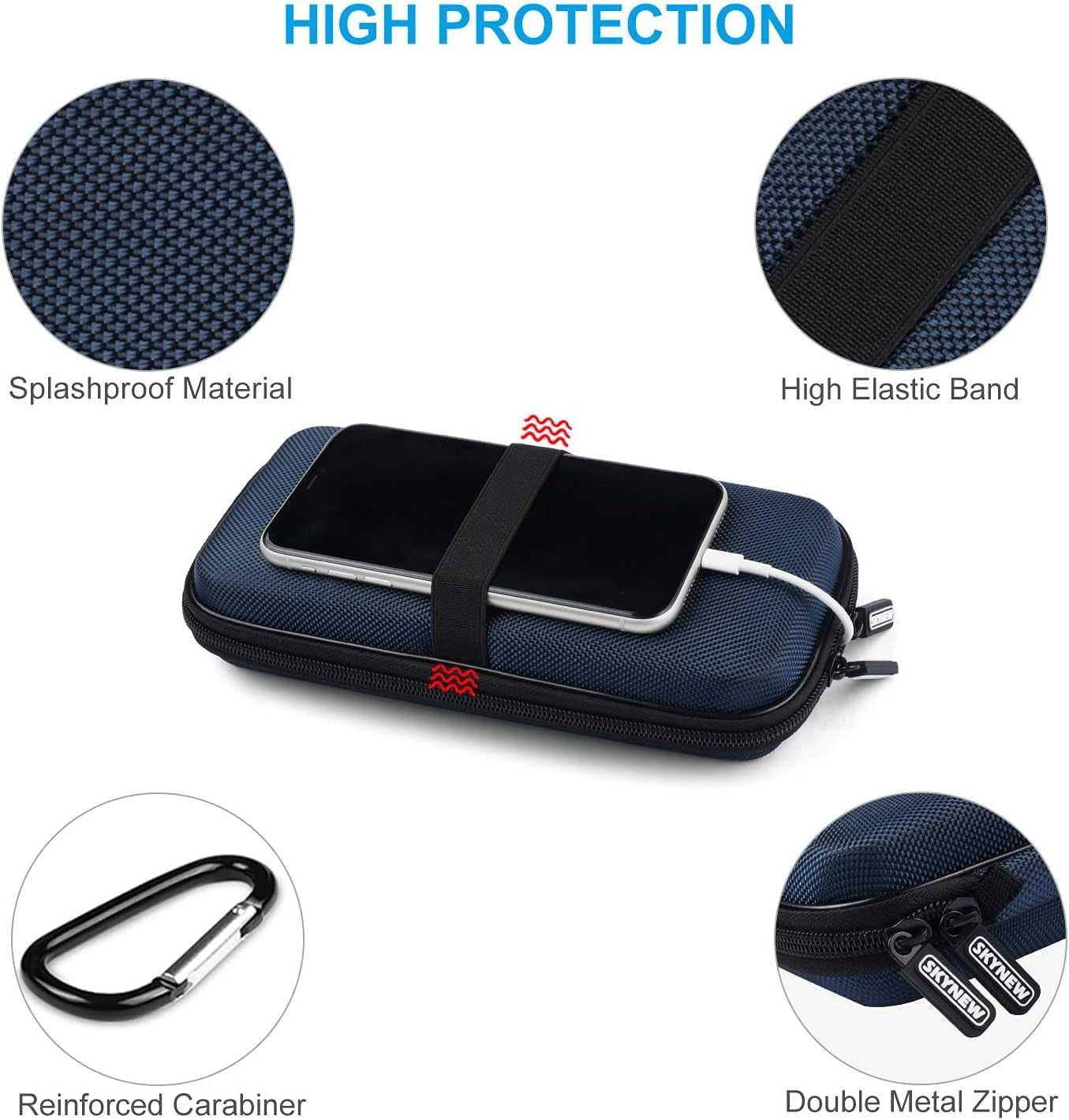 Hard Drive Carrying Case  Power Bank Case Compatible with Anker Power Core 26800Mah/Powercore 26800Mah, Ravpower, Miady 10000Mah, Seagate 1TB/2TB, Sandisk 500GB/1TB/2TB, Lanluk Portable Charger