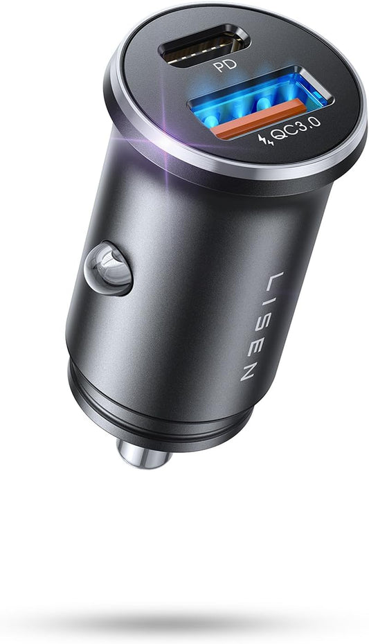 Car Charger USB C Super Mini Fast Charging 2026 NEW PD36W&QC3.0 18W Dual Port 12V Socket Outlet Cigarette Lighter Adapter Tpye C, Car Accessories for Iphone 17 16 15 Pro Galaxy S25 Pixel