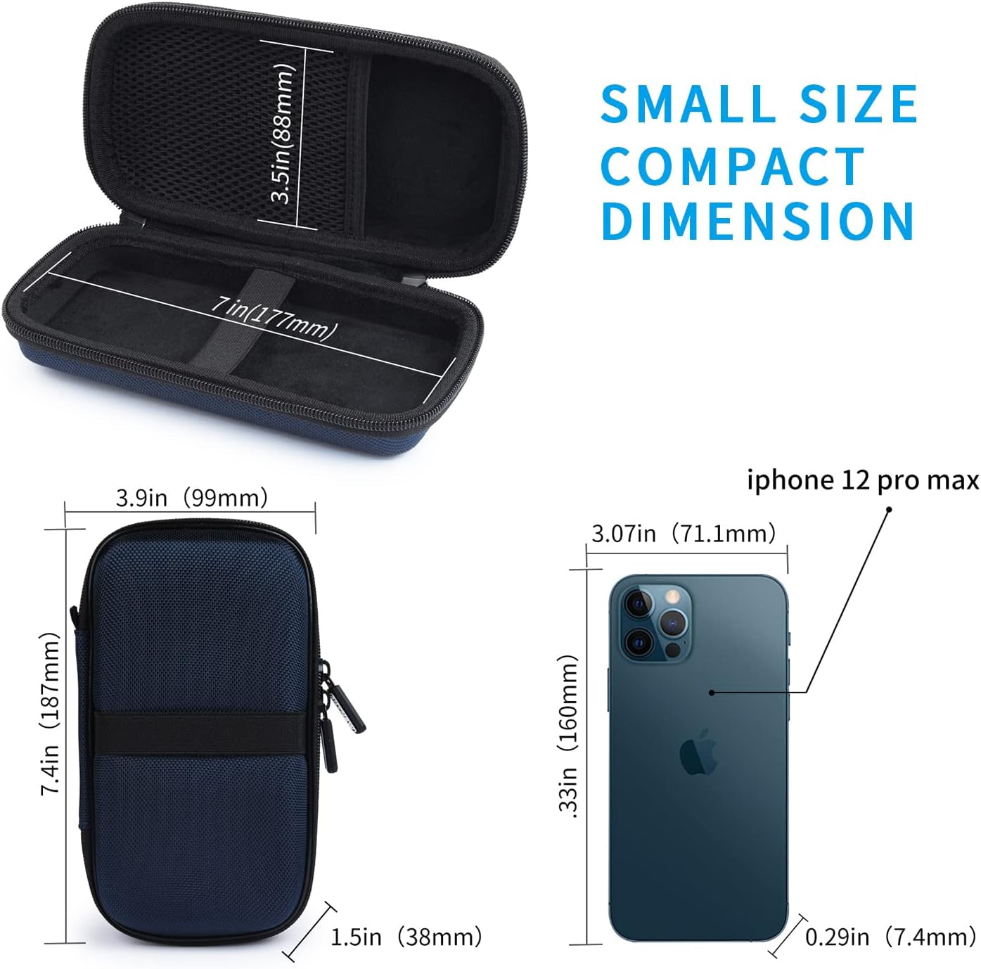 Hard Drive Carrying Case  Power Bank Case Compatible with Anker Power Core 26800Mah/Powercore 26800Mah, Ravpower, Miady 10000Mah, Seagate 1TB/2TB, Sandisk 500GB/1TB/2TB, Lanluk Portable Charger