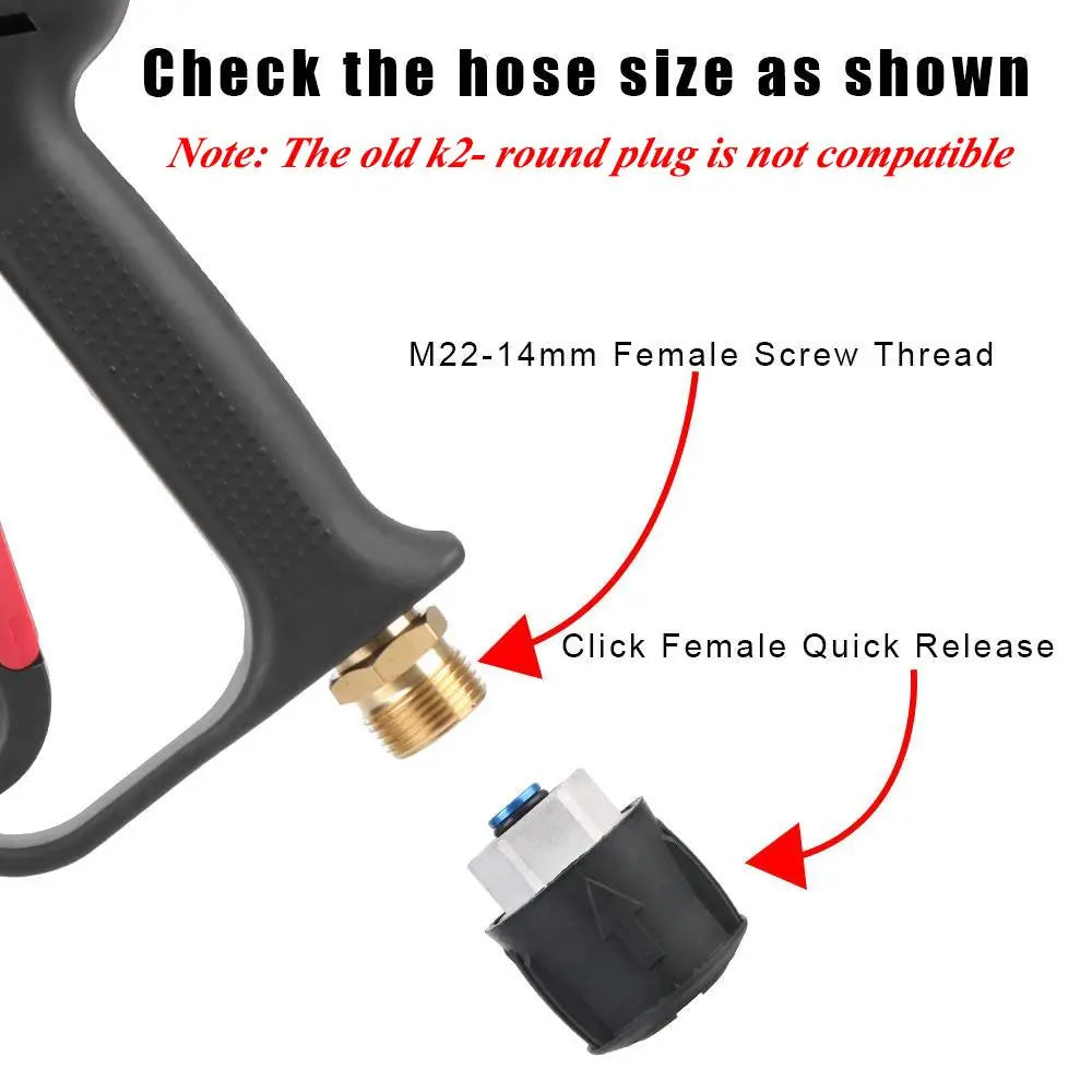 High Pressure Water Tool & Adapter Accessories, 1 Count High Pressure Water Tool with 5 Quick Connect 4000PSI Nozzle Kit & Nozzle for Karcher/Nilfisk Quick Connect Nozzles