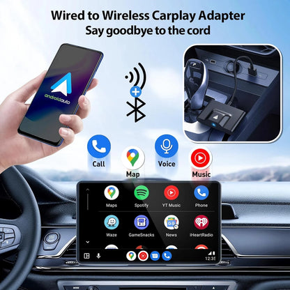 Wireless Android Carplay Auto Adapter for Android Auto Cars Android Auto Wireless Adapter Plug & Play