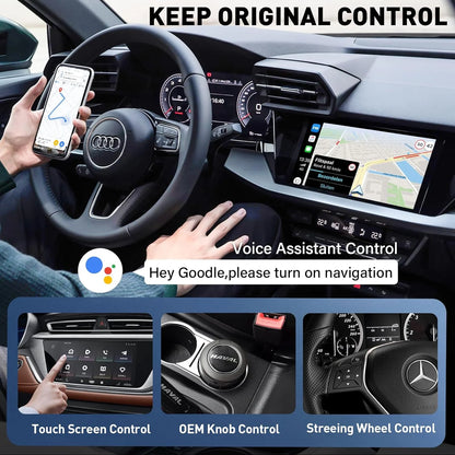 Wireless Android Carplay Auto Adapter for Android Auto Cars Android Auto Wireless Adapter Plug & Play