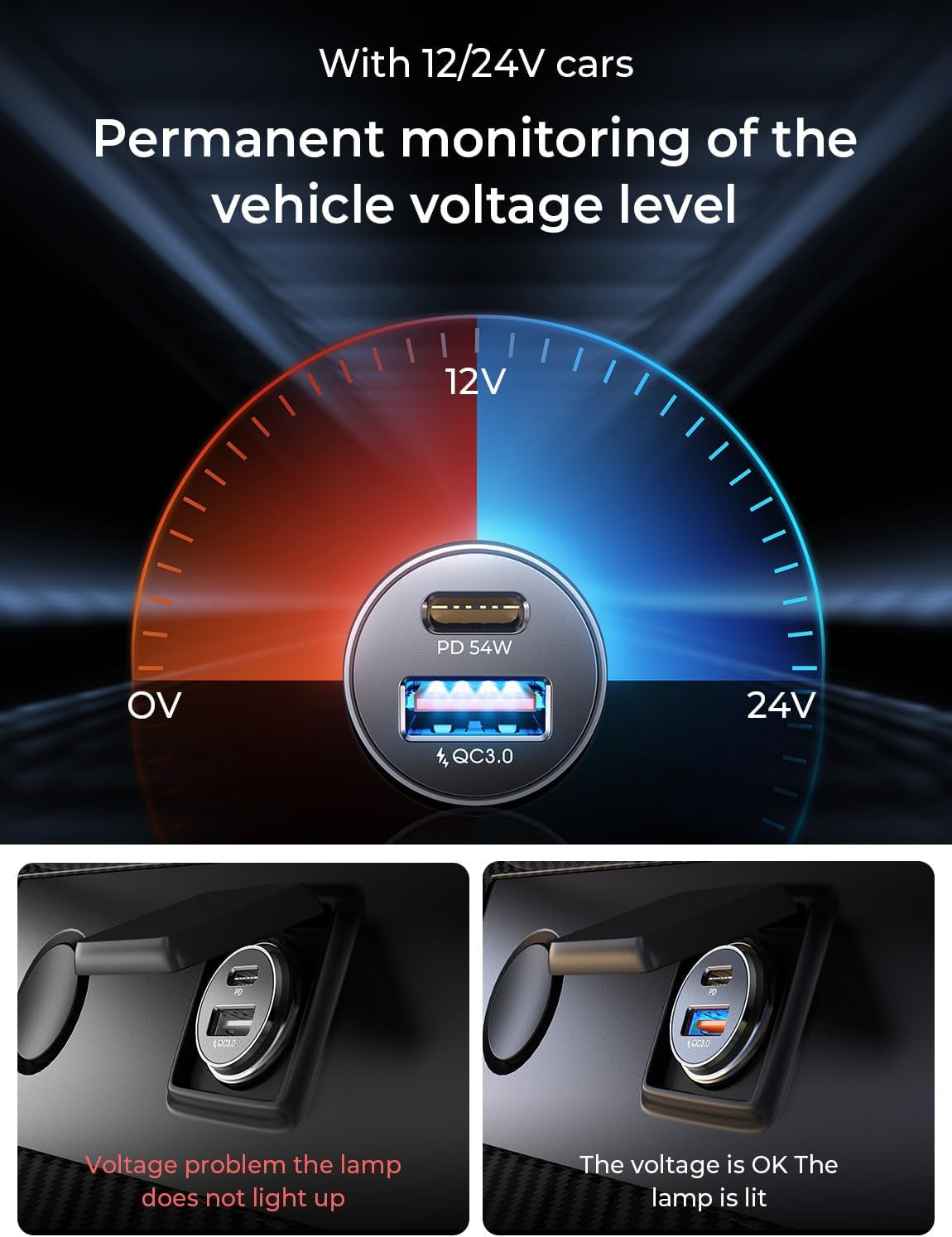 Car Charger USB C Super Mini Fast Charging 2026 NEW PD36W&QC3.0 18W Dual Port 12V Socket Outlet Cigarette Lighter Adapter Tpye C, Car Accessories for Iphone 17 16 15 Pro Galaxy S25 Pixel